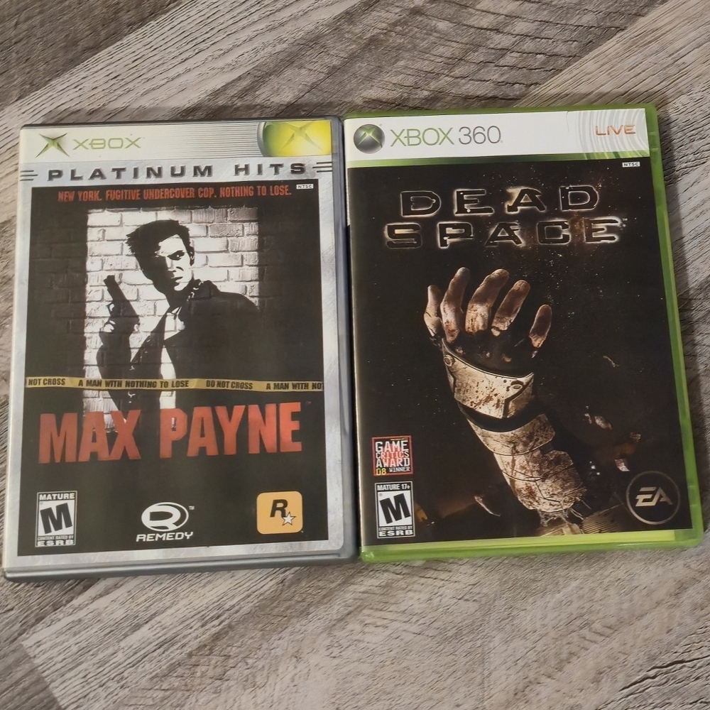 Max Payne Platinum Hits & Dead Space Xbox 360 Game Bundle CIB Tested Manuals - Picture 1 of 11